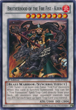 Brotherhood of the Fire Fist - Kirin Card Front