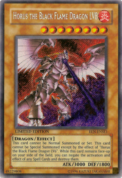 Horus the Black Flame Dragon LV8 Card Front