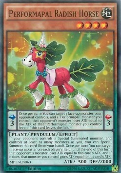 Performapal Radish Horse Card Front