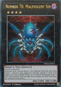 Number 70: Malevolent Sin Card Front