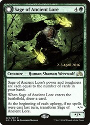 Sage of Ancient Lore // Werewolf of Ancient Hunger