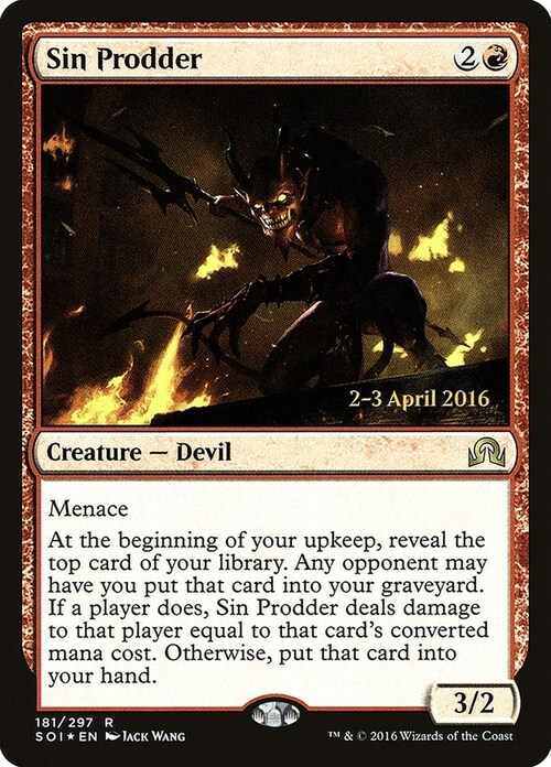 Sin Prodder Card Front