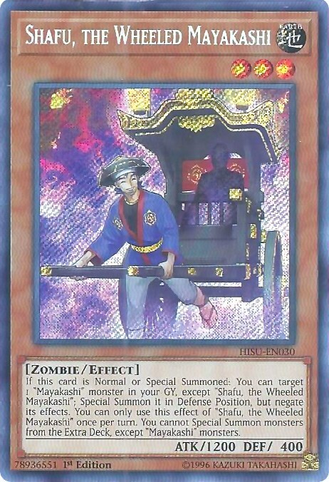 Shafu, the Wheeled Mayakashi Card Front