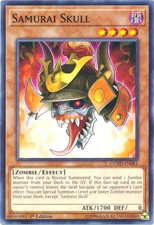 Samurai Skull Card Front