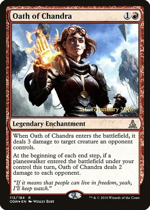 Oath of Chandra Card Front