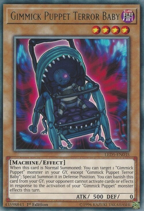 Gimmick Puppet Terror Baby Card Front