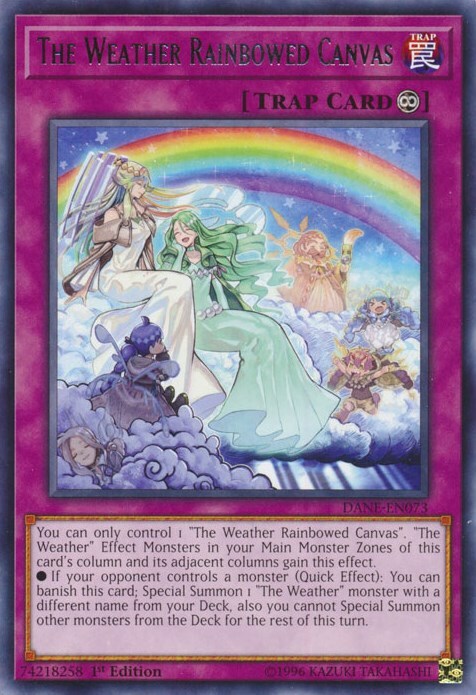 The Weather Rainbowed Canvas Card Front