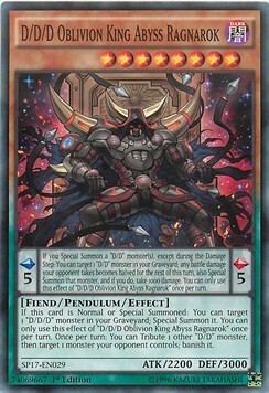 D/D/D Oblivion King Abyss Ragnarok Card Front