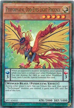 Performapal Odd-Eyes Light Phoenix Card Front