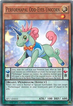 Performapal Odd-Eyes Unicorn Card Front