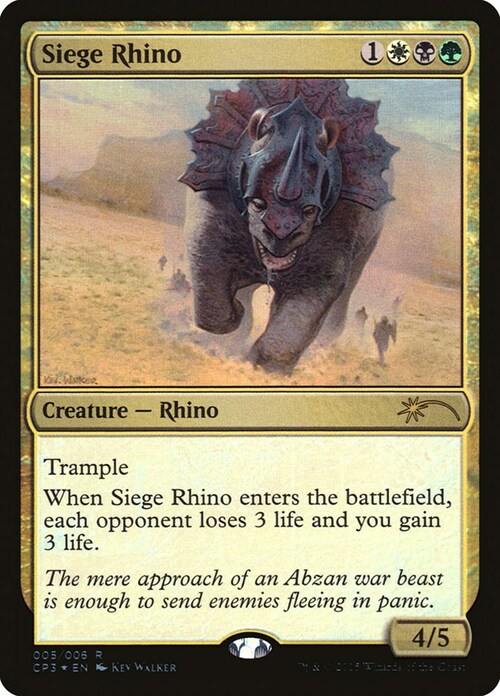 Siege Rhino Card Front