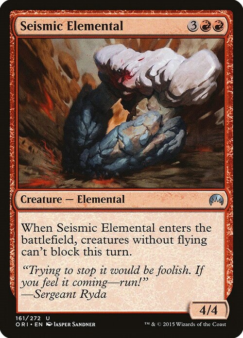 Seismic Elemental Card Front