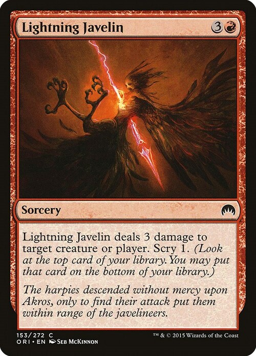 Lightning Javelin Card Front