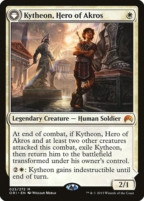 Kytheon, Hero of Akros // Gideon, Battle-Forged Card Front