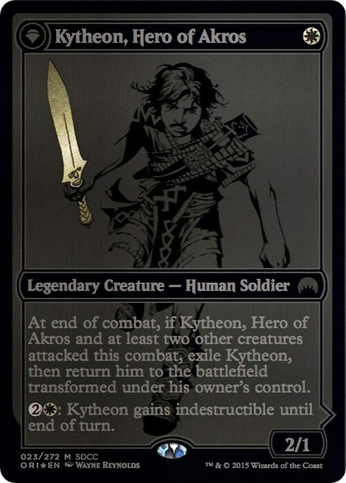 Kytheon, Hero of Akros // Gideon, Battle-Forged Card Front